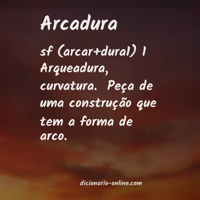 Significado de arcadura