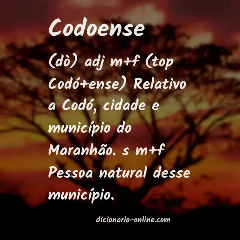 Significado de codoense