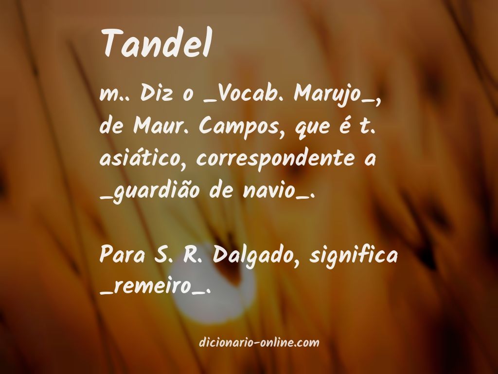 Significado de tandel