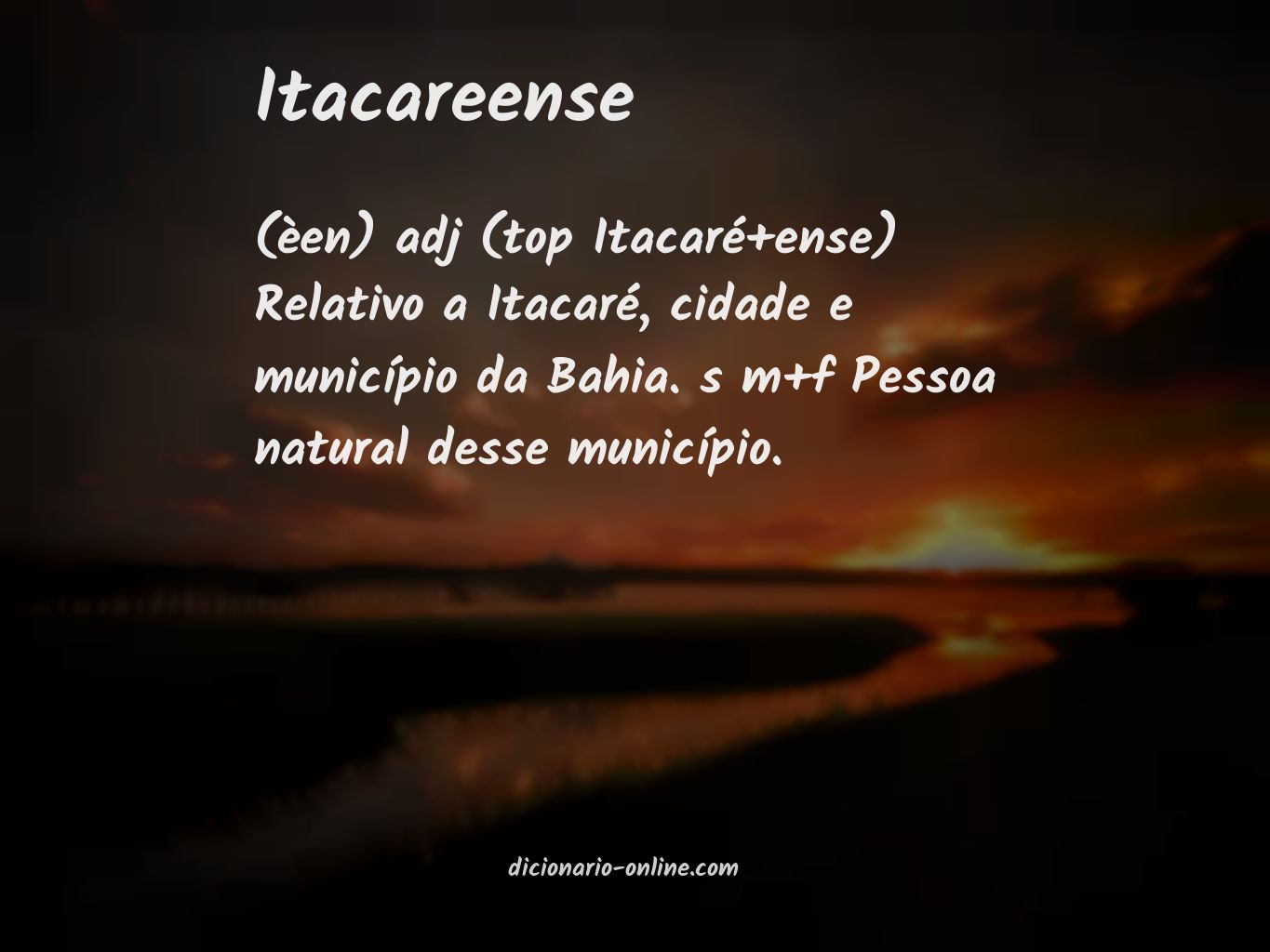 Significado de itacareense