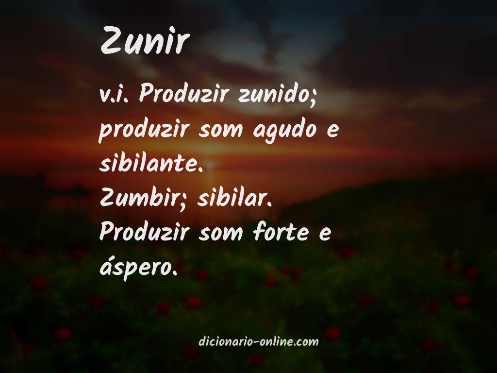 Significado de zunir