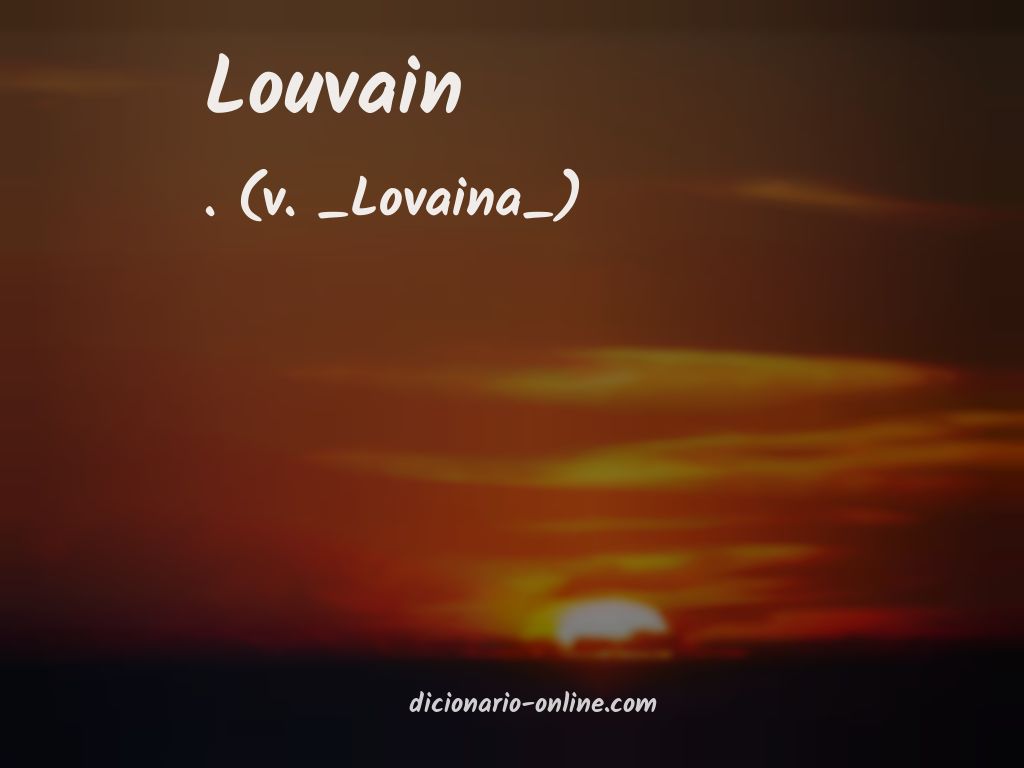 Significado de louvain