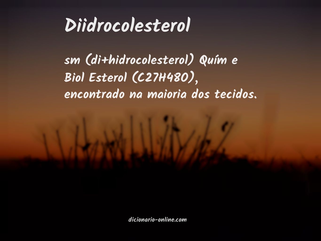 Significado de diidrocolesterol