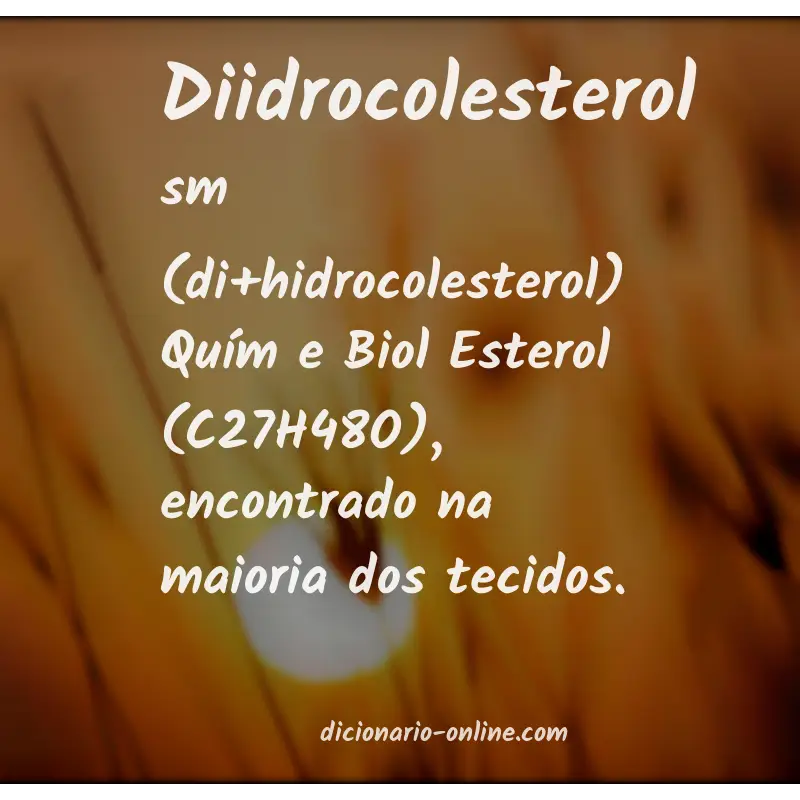 Significado de diidrocolesterol