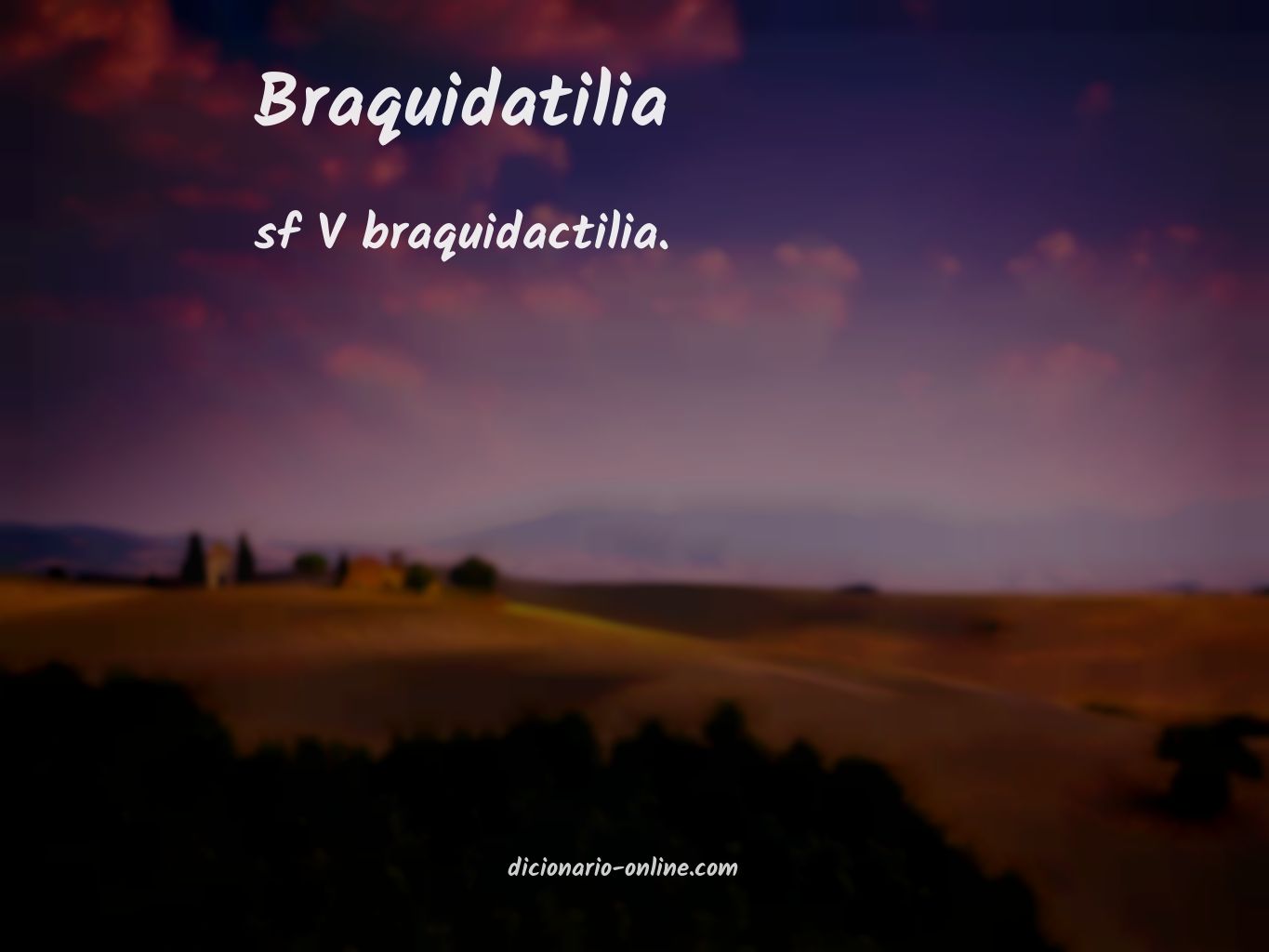 Significado de braquidatilia