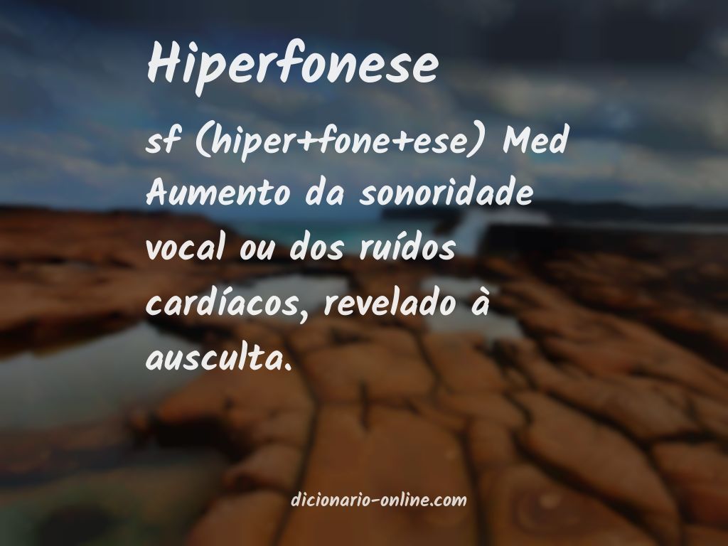 Significado de hiperfonese