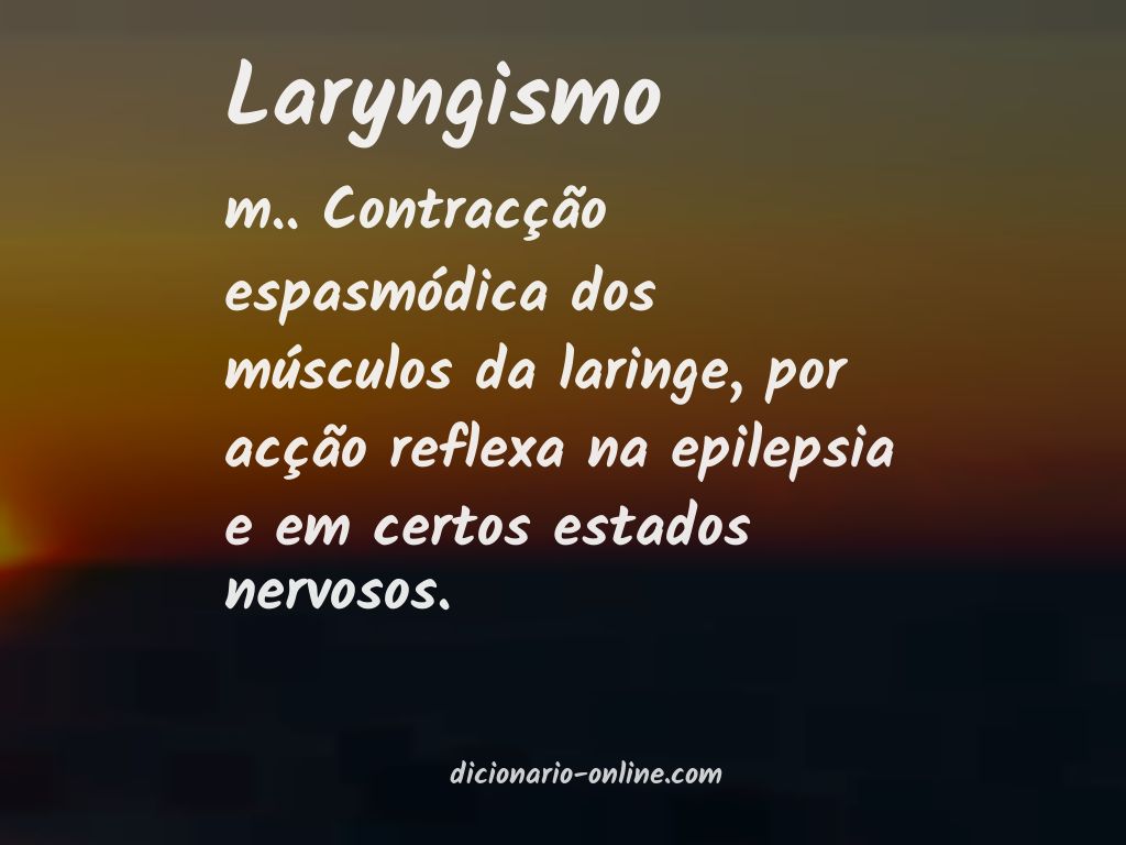 Significado de laryngismo