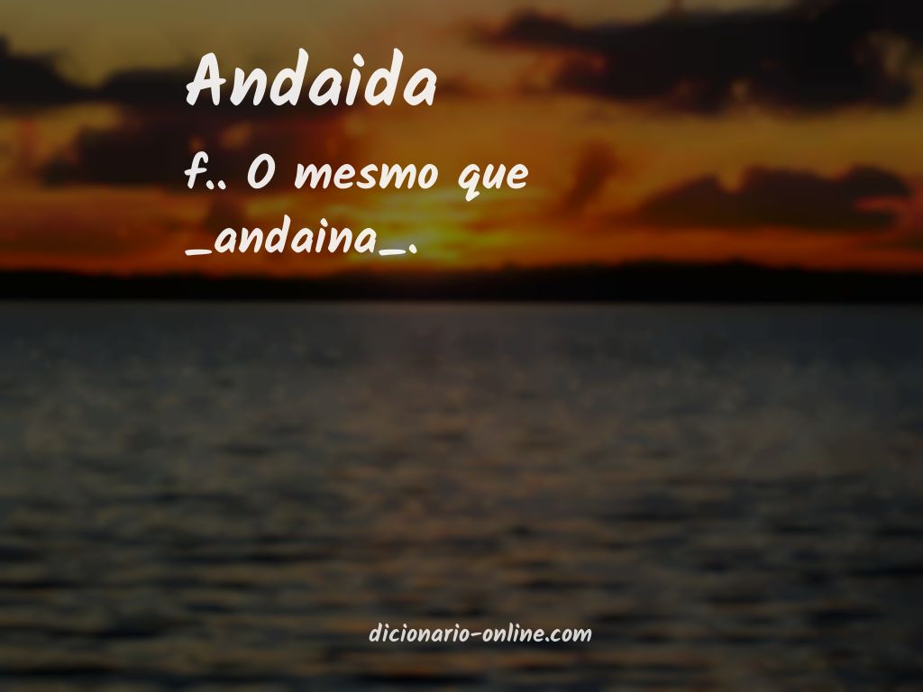 Significado de andaida