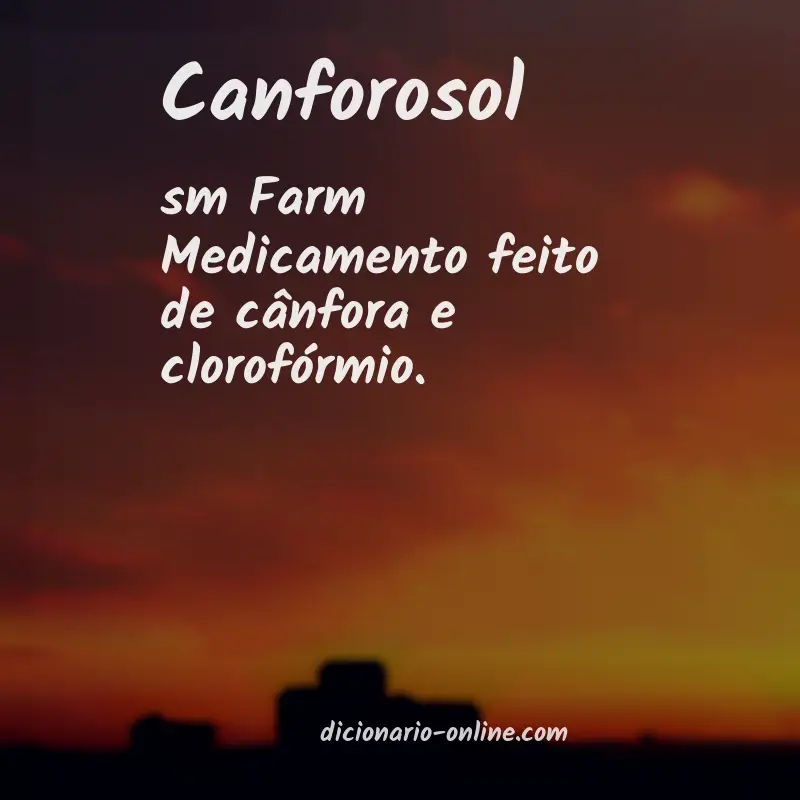 Significado de canforosol
