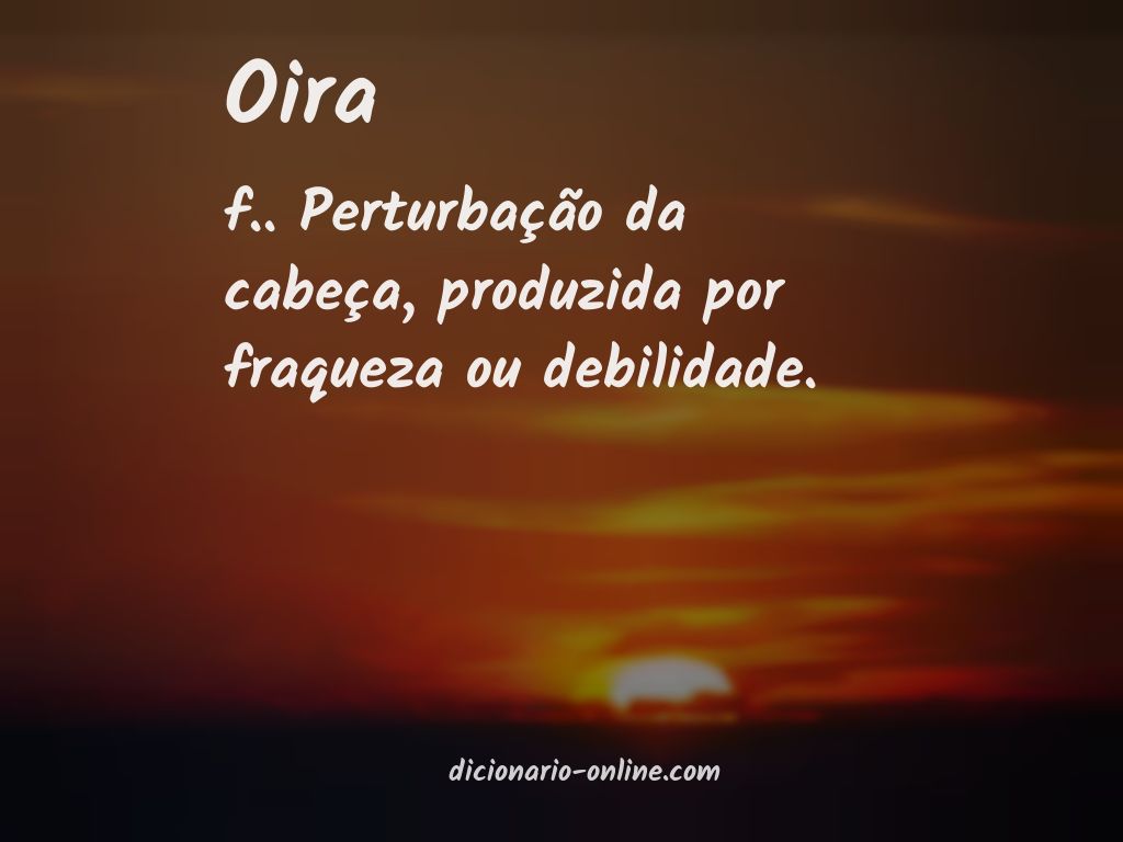 Significado de oira