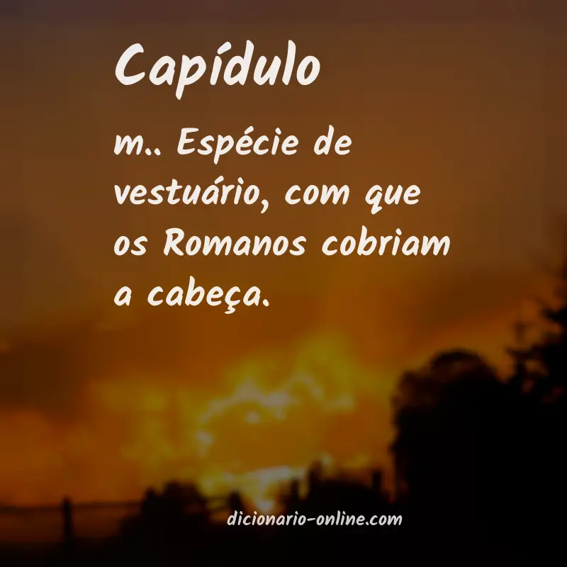 Significado de capídulo