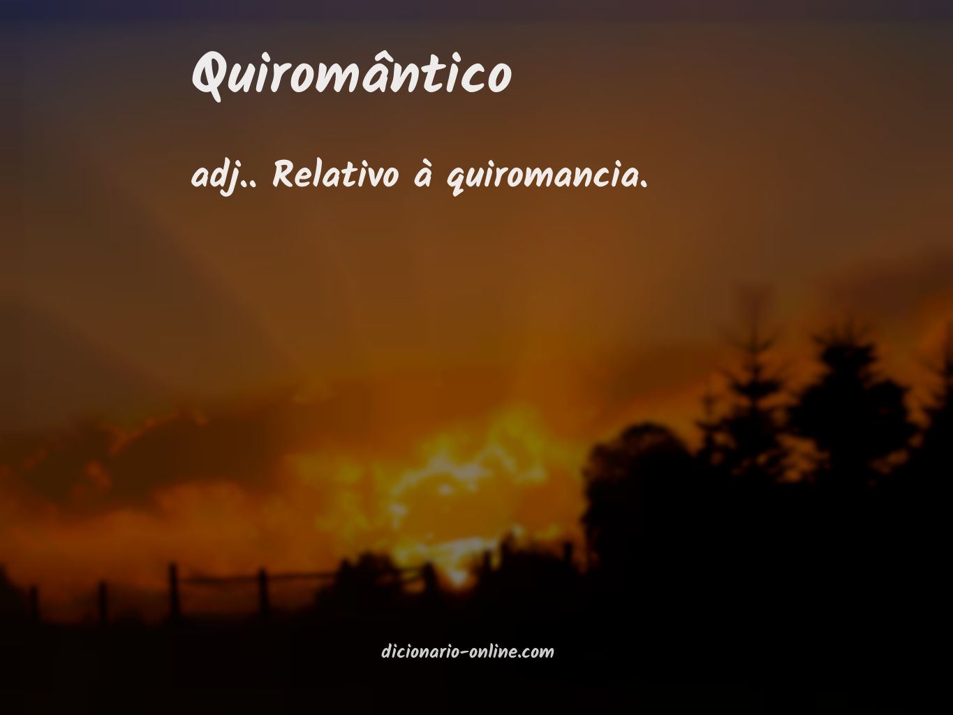 Significado de quiromântico