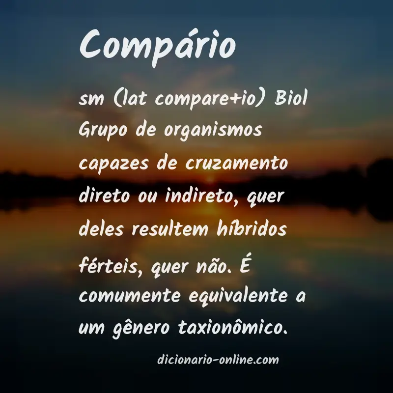 Significado de compário