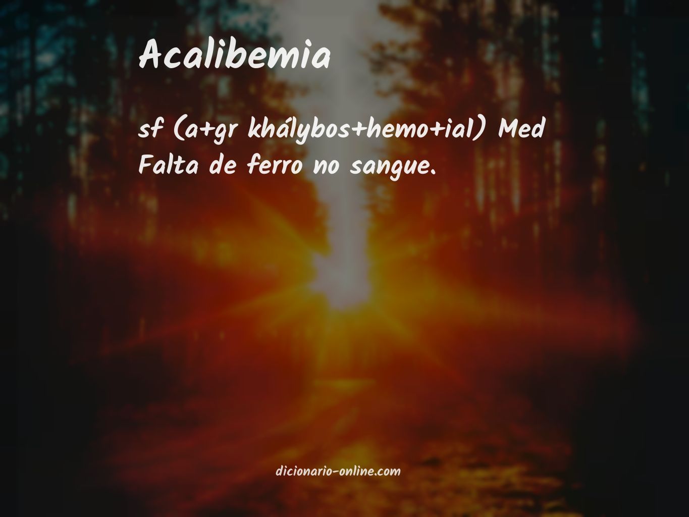 Significado de acalibemia