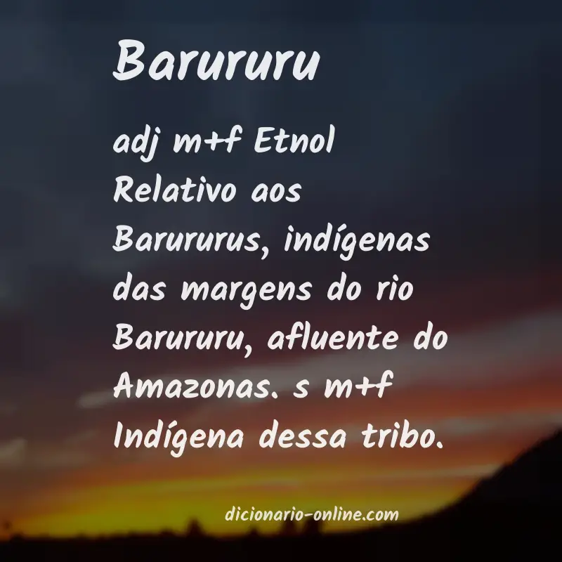 Significado de barururu