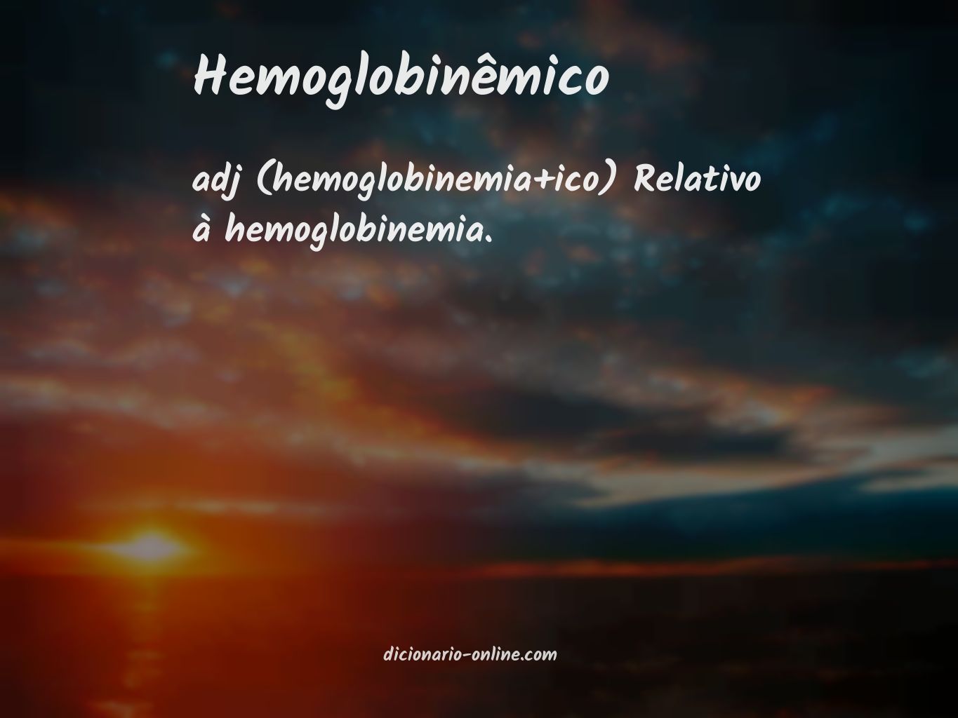 Significado de hemoglobinêmico
