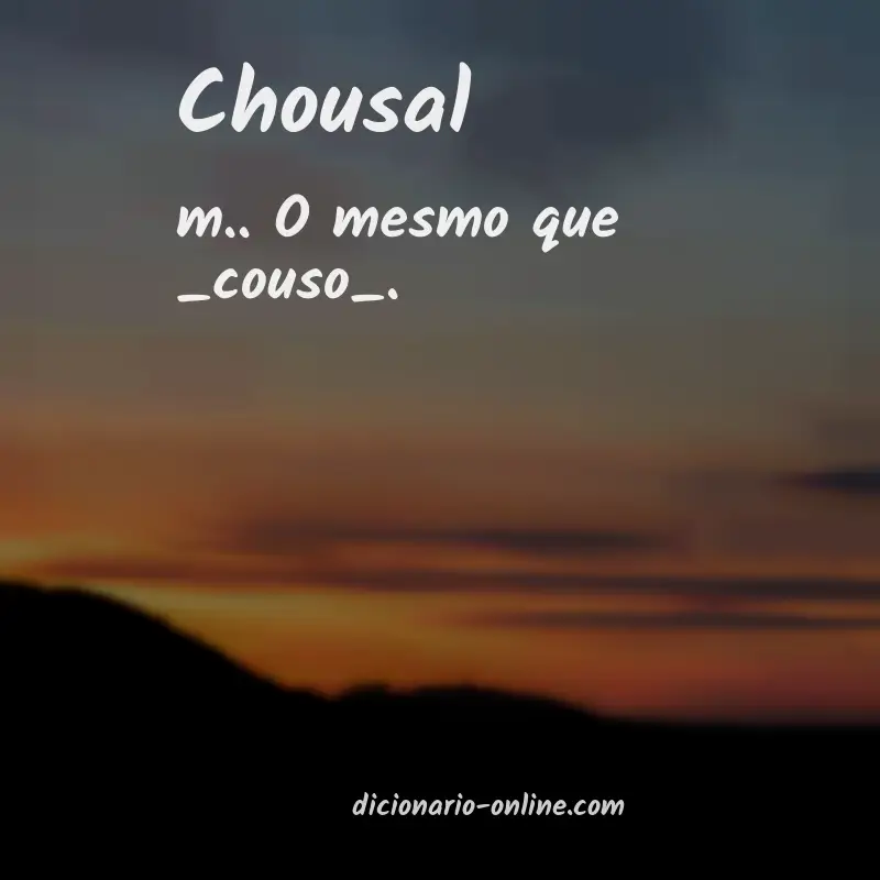 Significado de chousal