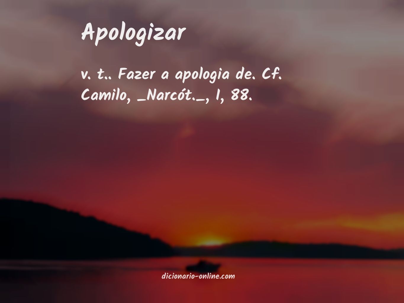 Significado de apologizar