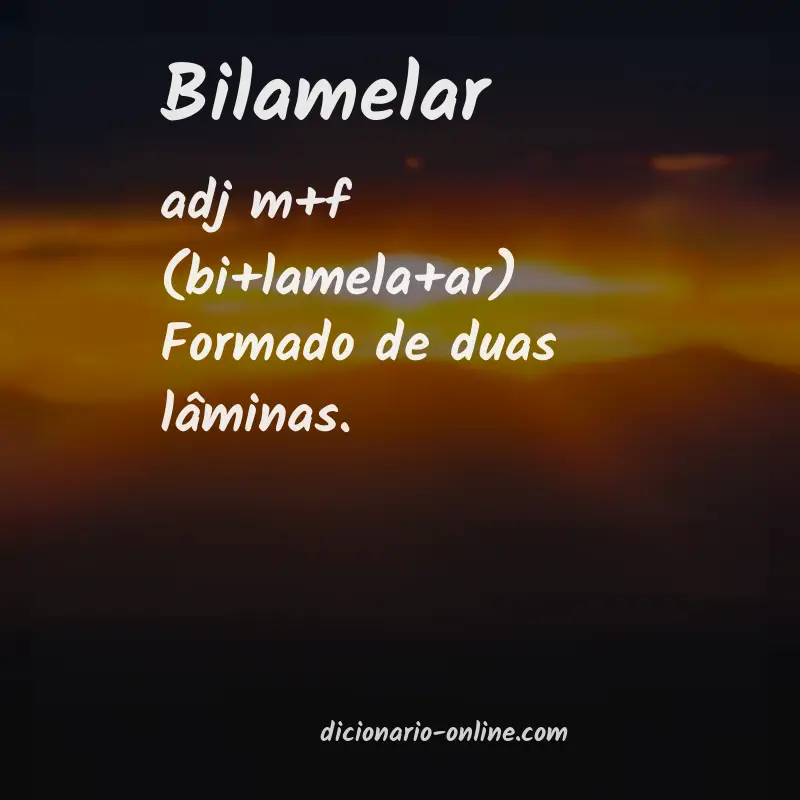Significado de bilamelar