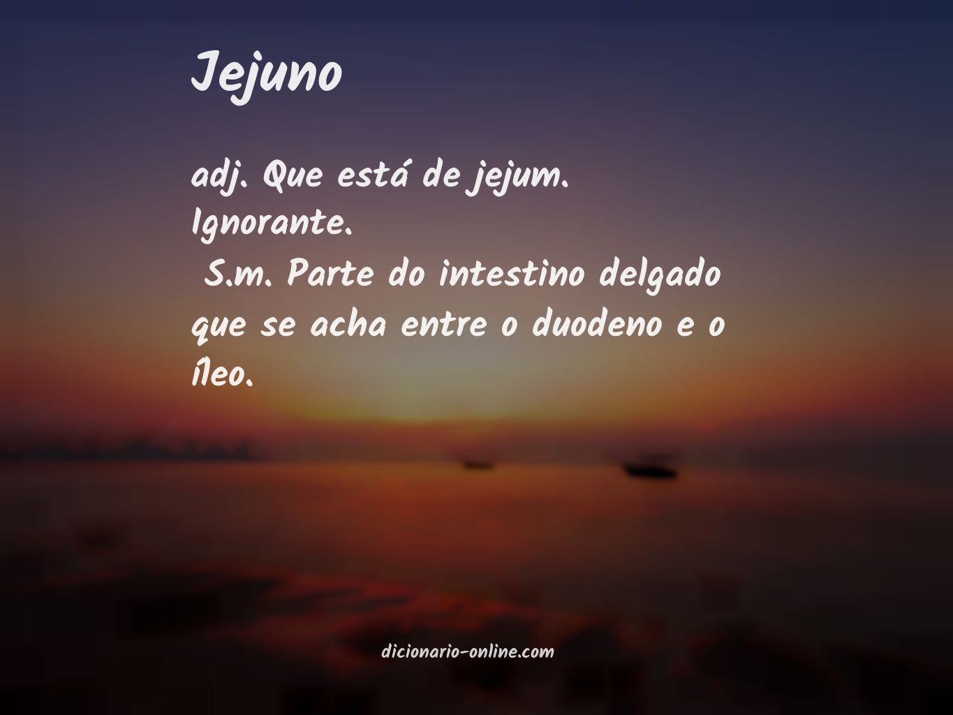 Significado de jejuno