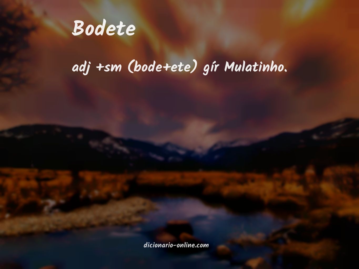 Significado de bodete