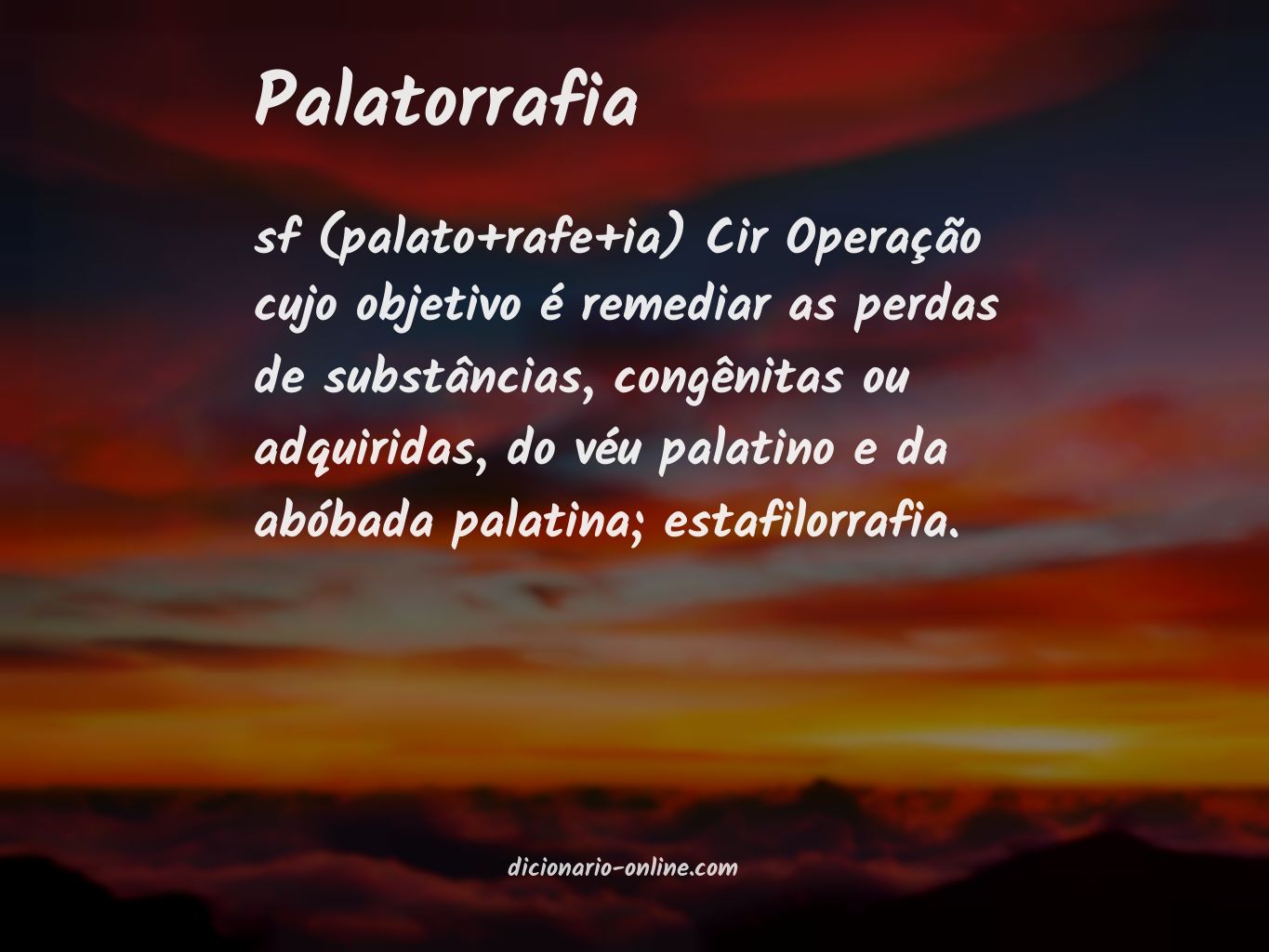 Significado de palatorrafia