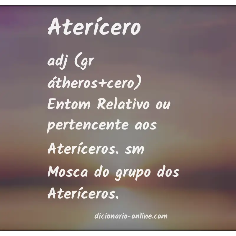 Significado de aterícero