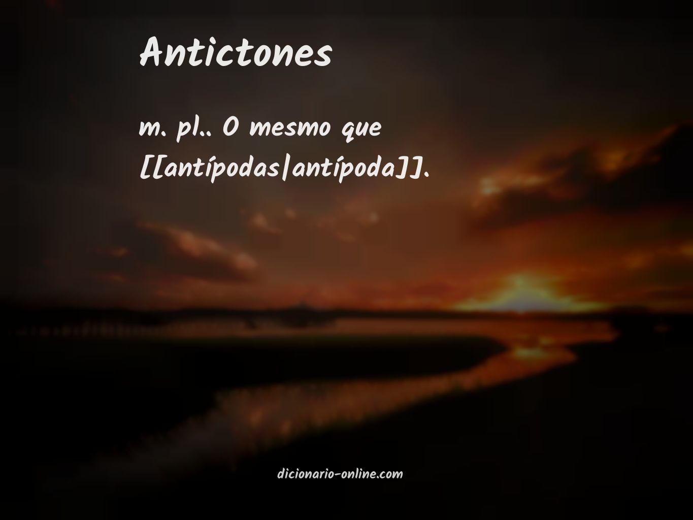 Significado de antictones