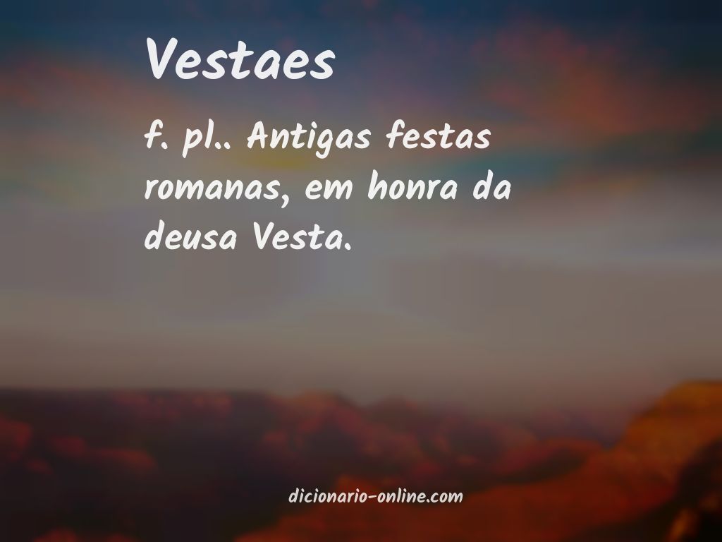 Significado de vestaes