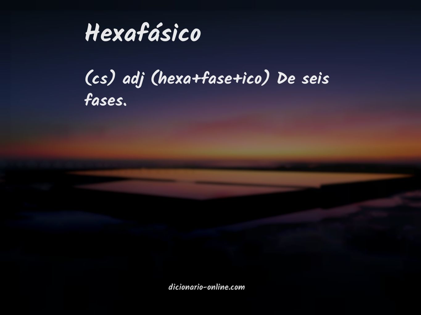 Significado de hexafásico