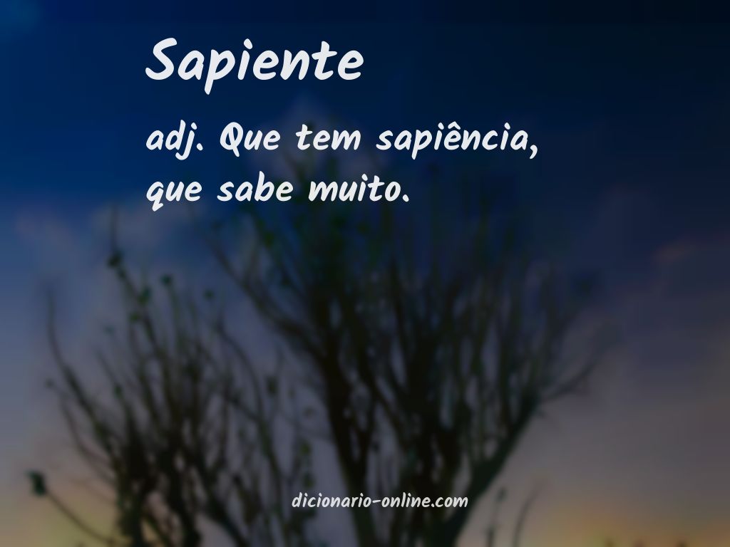 Significado de sapiente