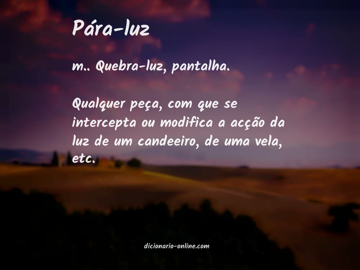 Significado de pára-luz