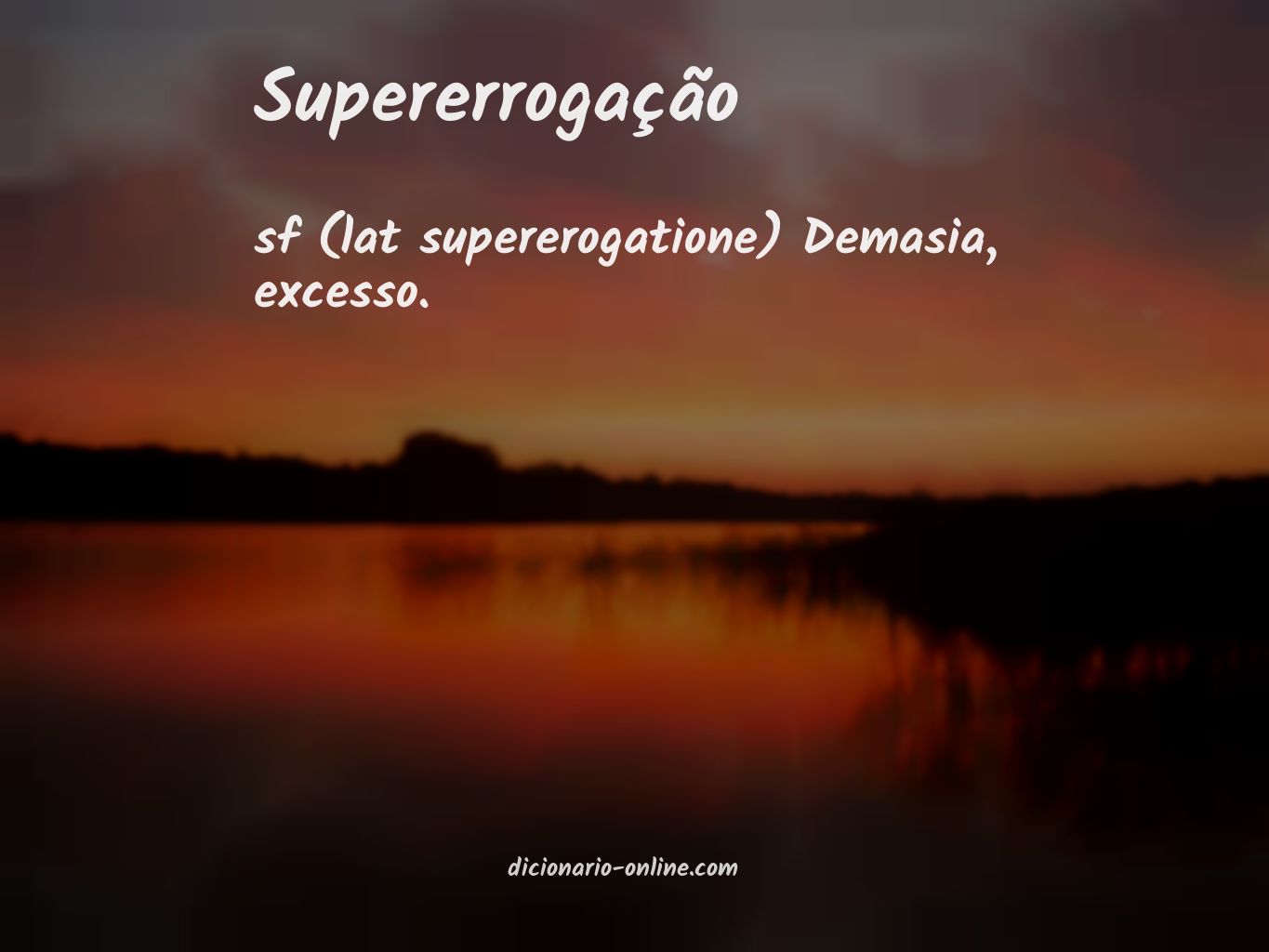 Significado de supererrogação