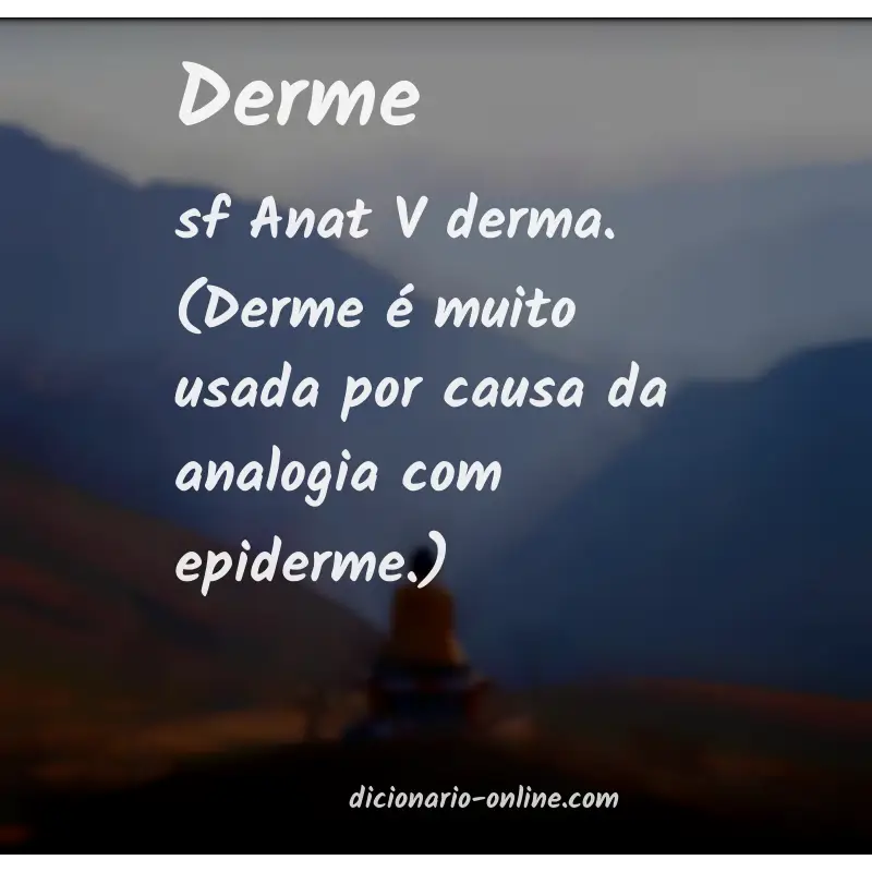 Significado de derme