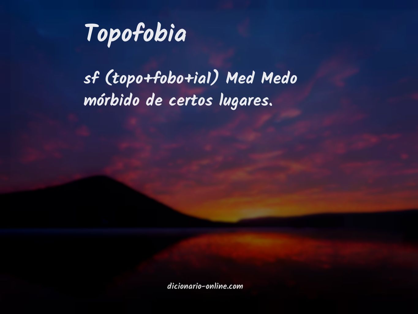 Significado de topofobia