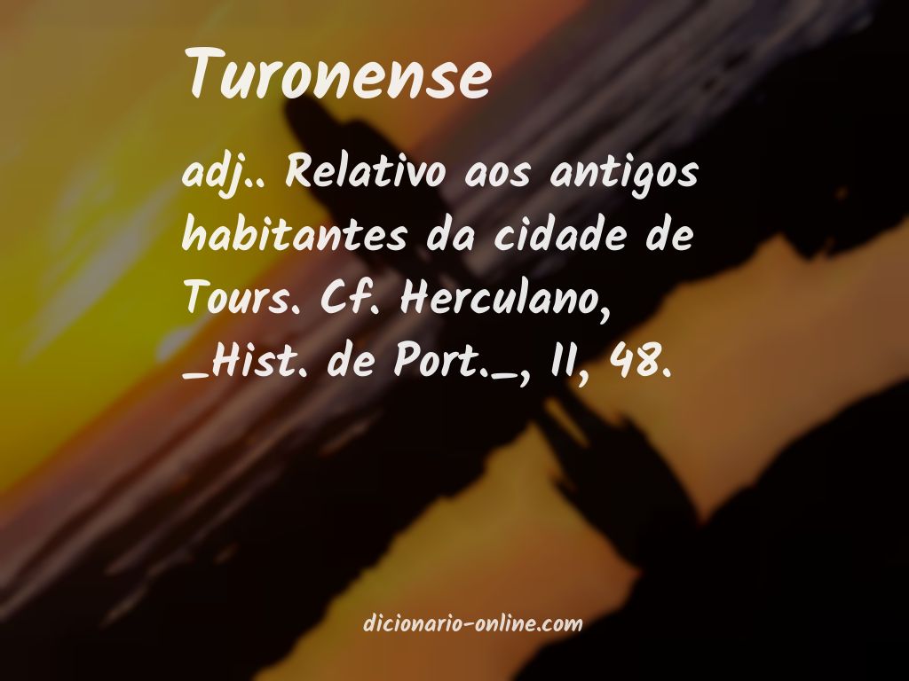 Significado de turonense