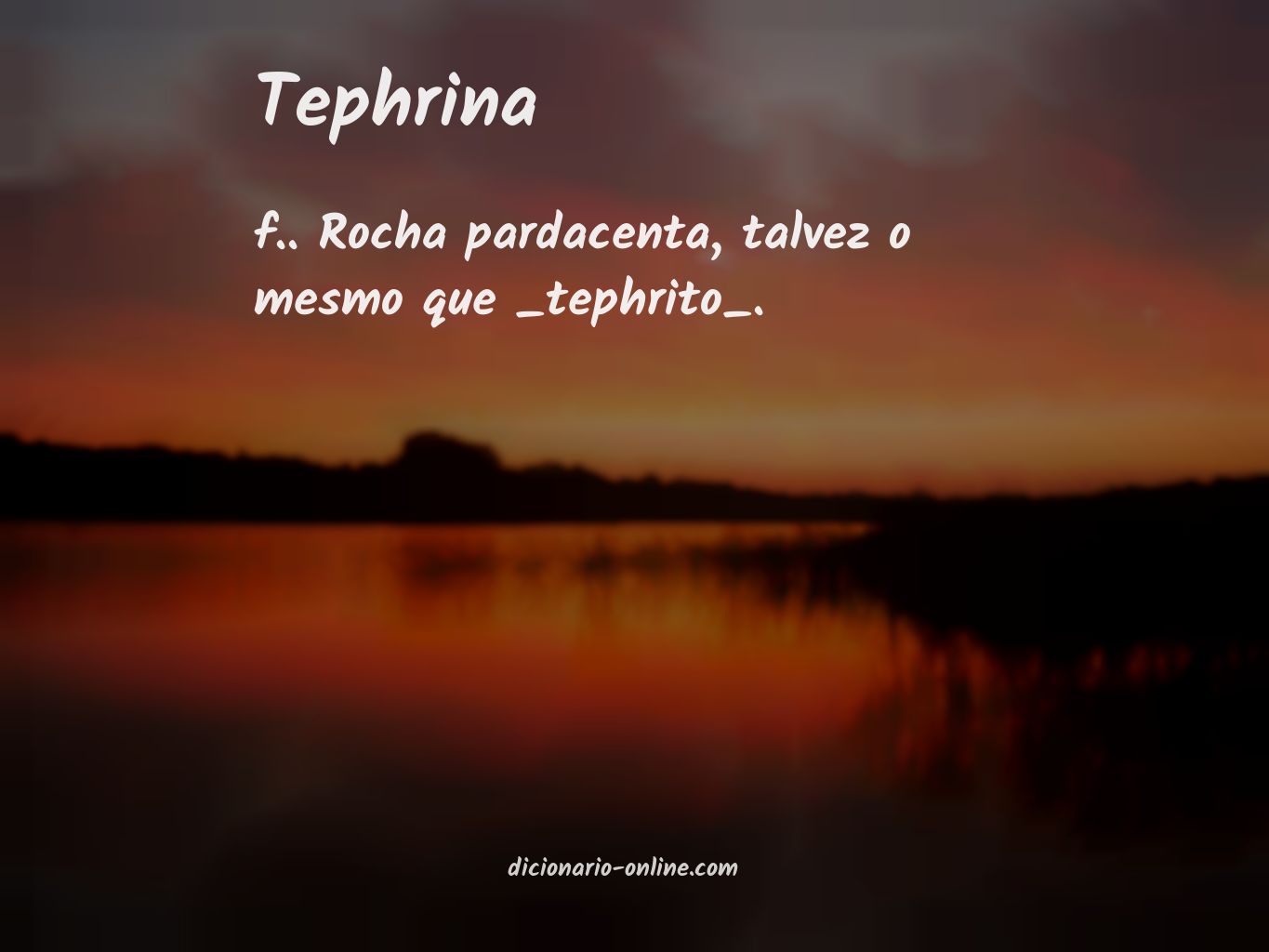 Significado de tephrina