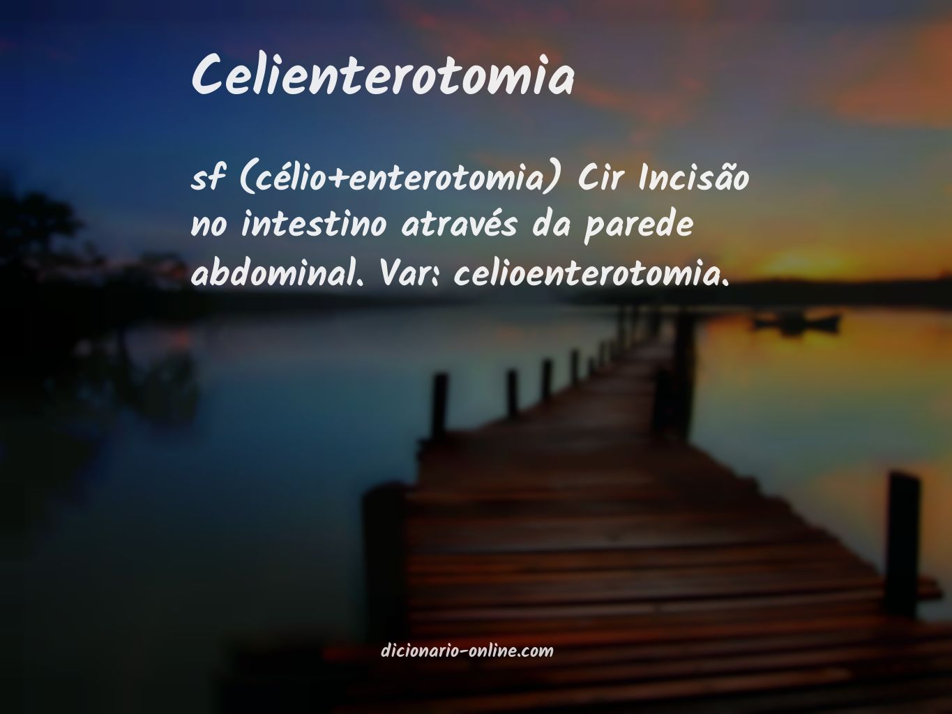 Significado de celienterotomia