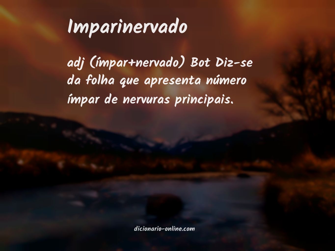 Significado de imparinervado