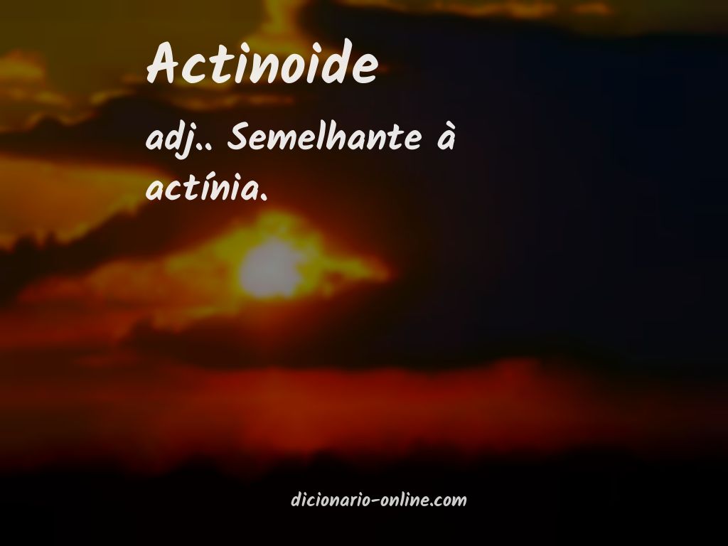 Significado de actinoide