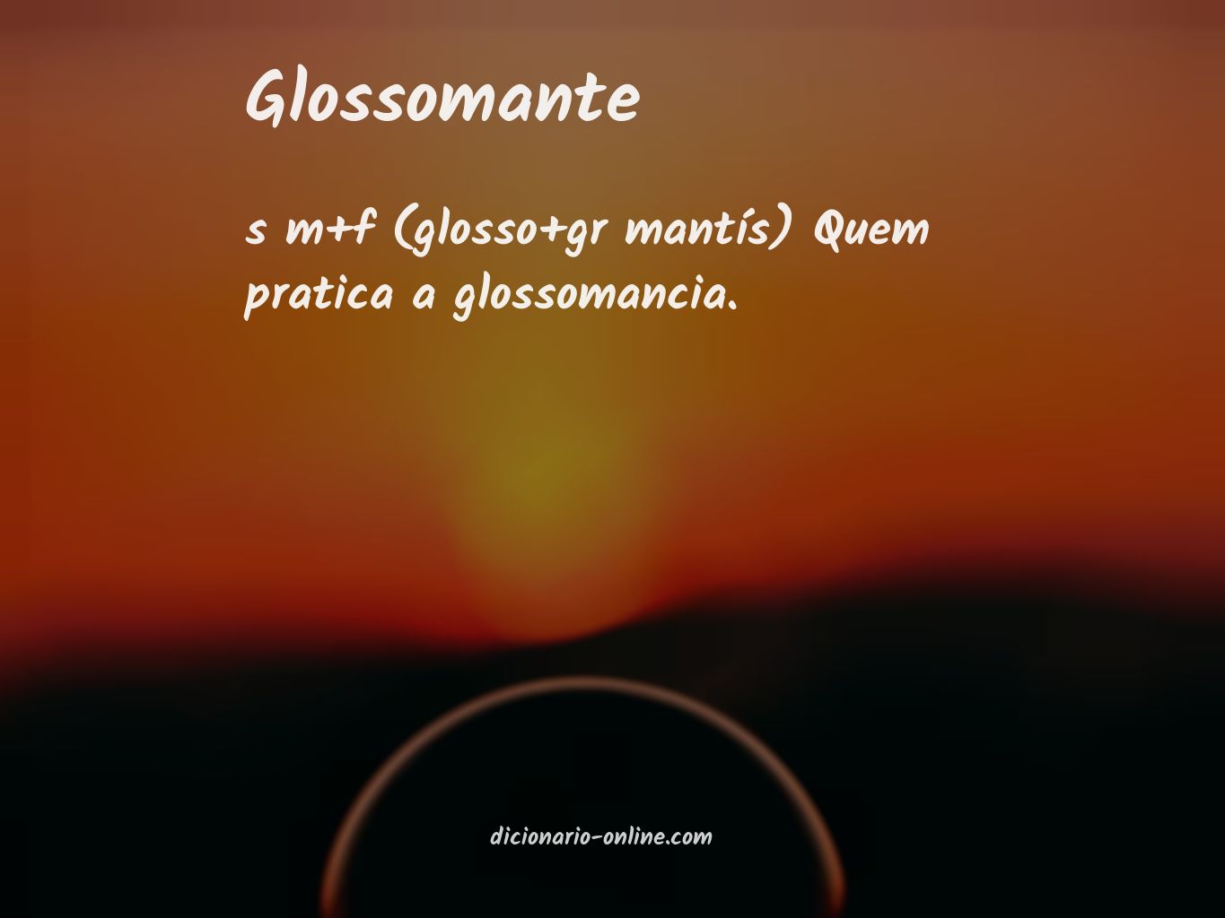 Significado de glossomante