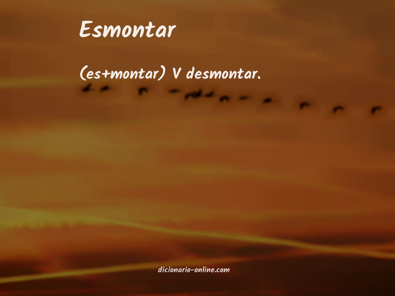 Significado de esmontar