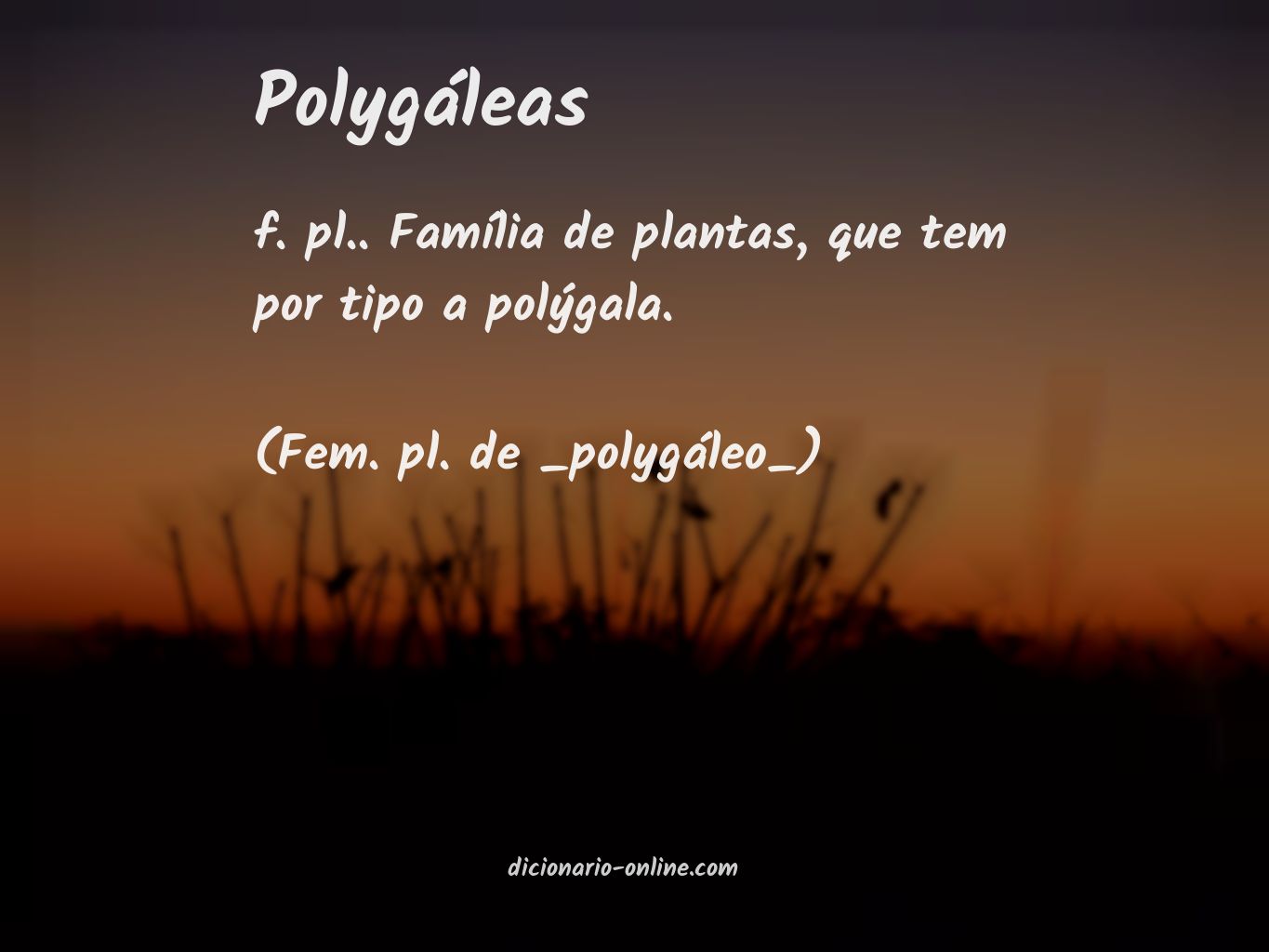 Significado de polygáleas