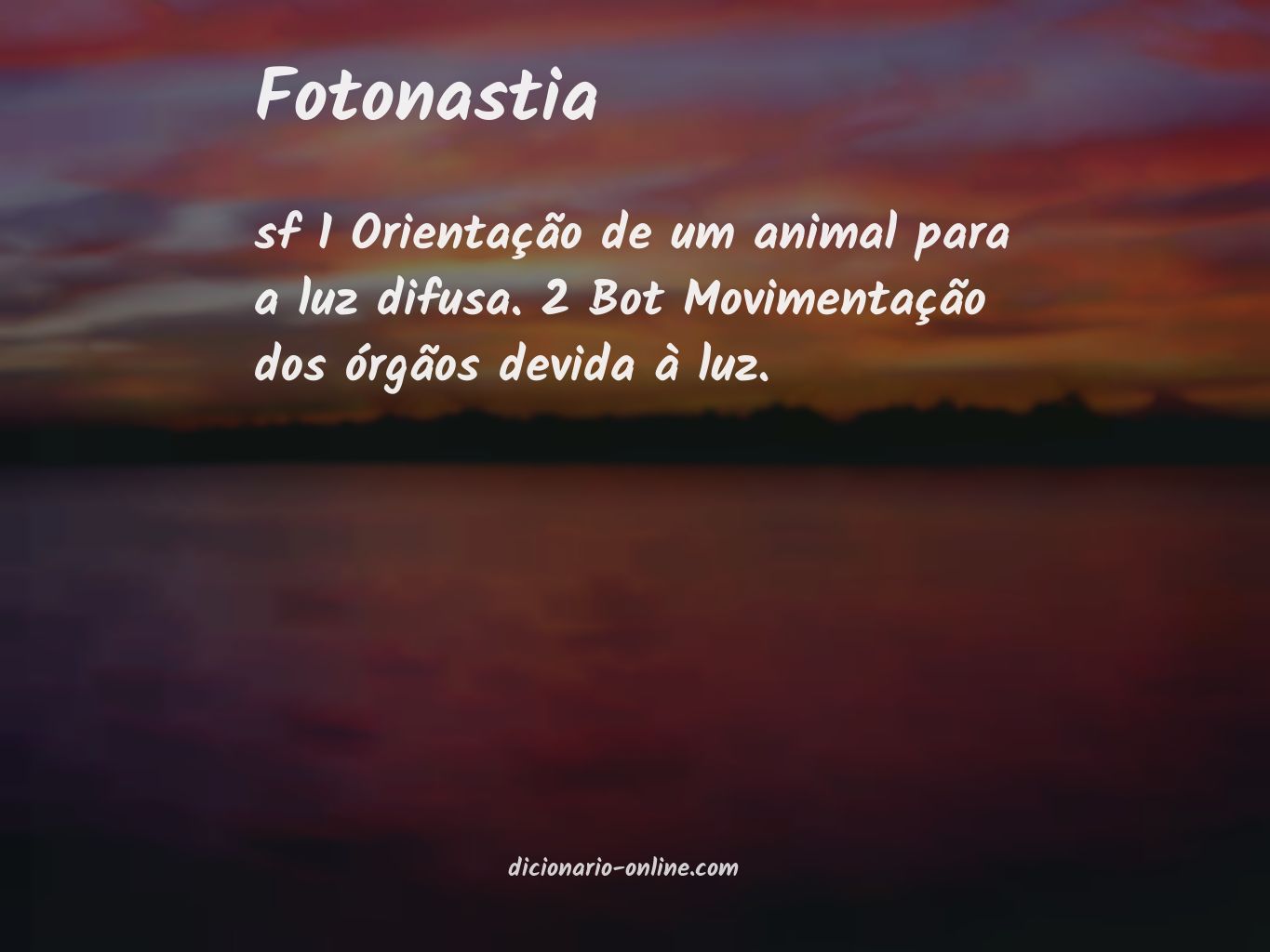 Significado de fotonastia