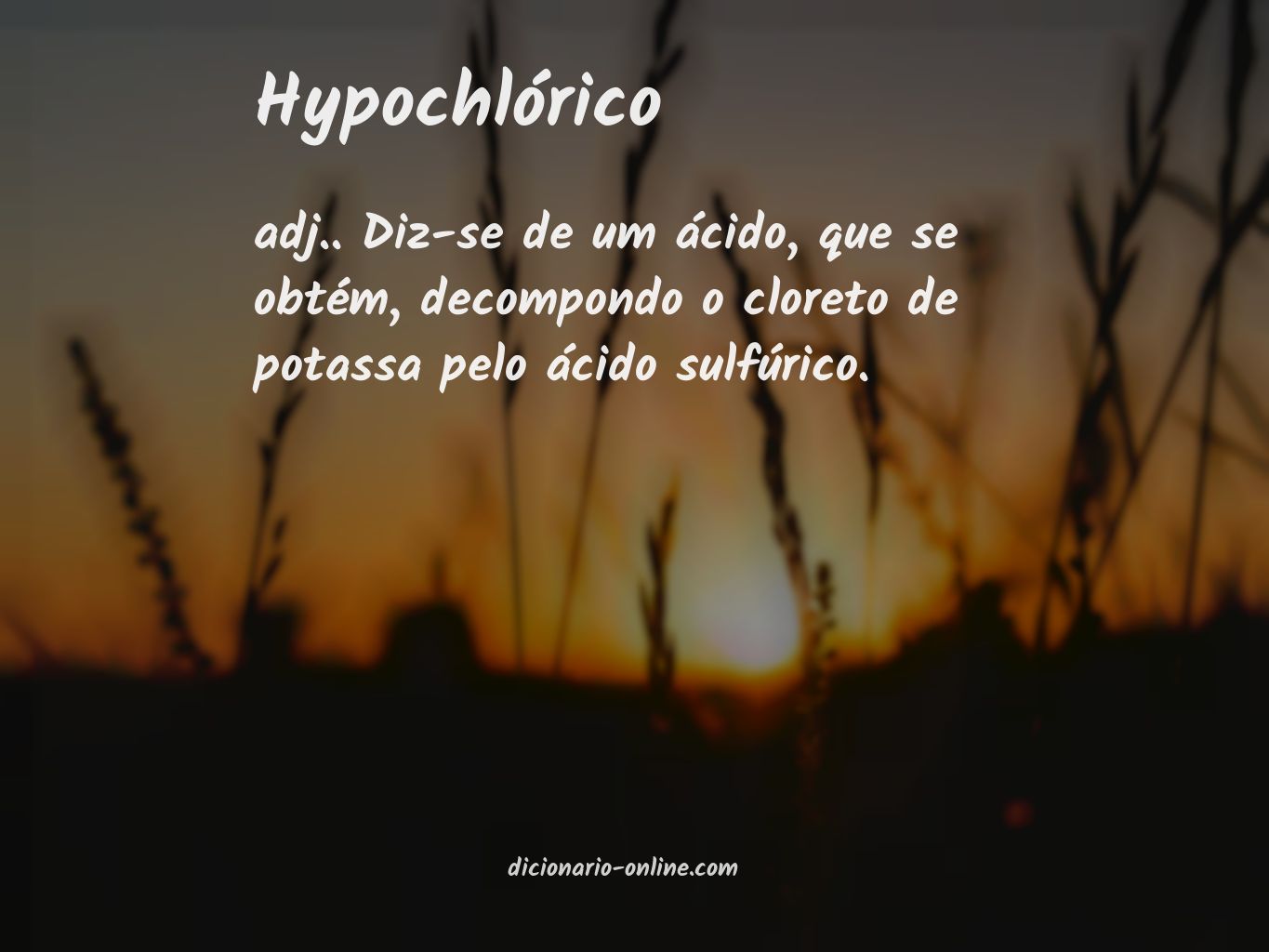 Significado de hypochlórico