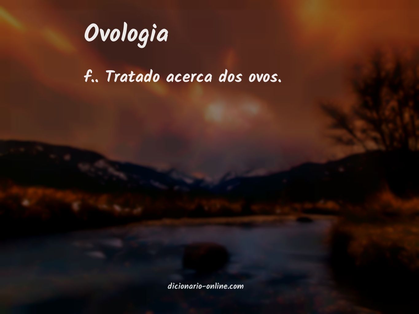 Significado de ovologia