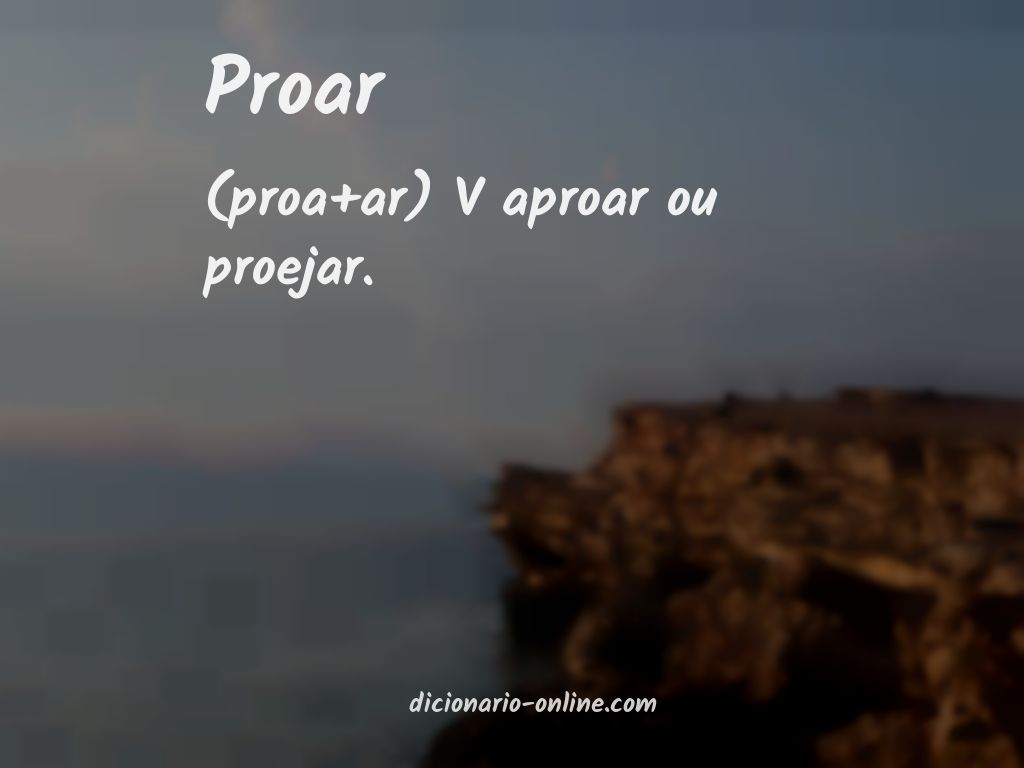 Significado de proar