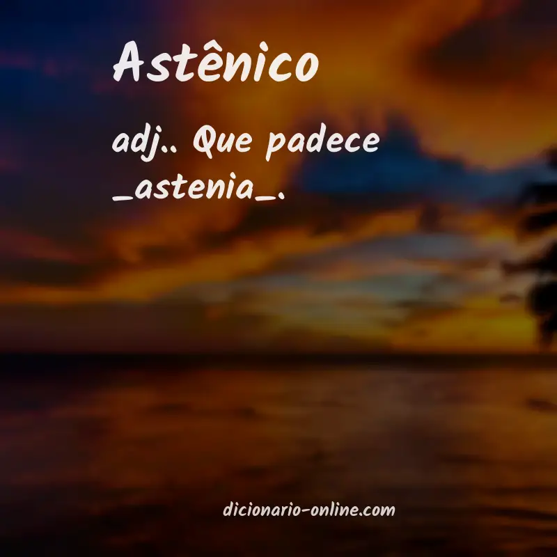Significado de astênico