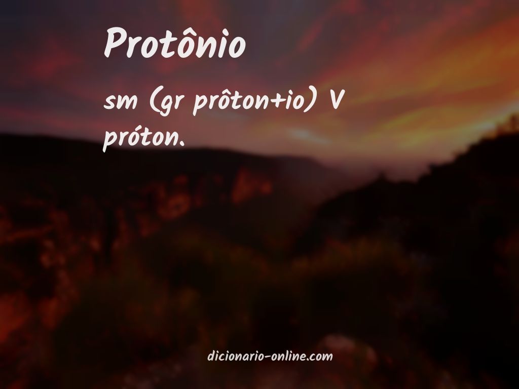 Significado de protônio