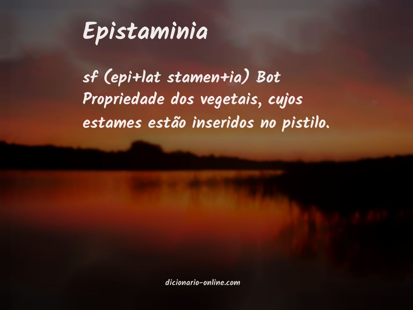 Significado de epistaminia